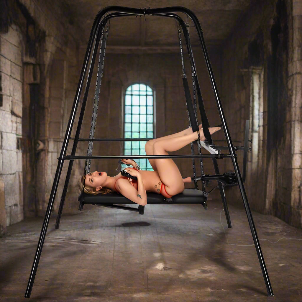 Throne Deluxe Adjustable Sling with Sex Machine