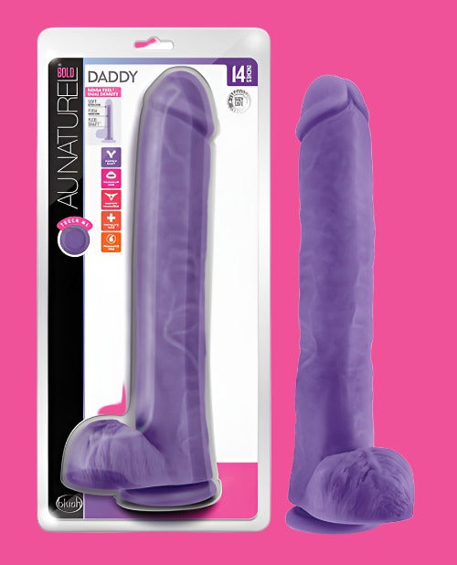 Blush Au Naturel Bold Daddy 14" Purple Dildo