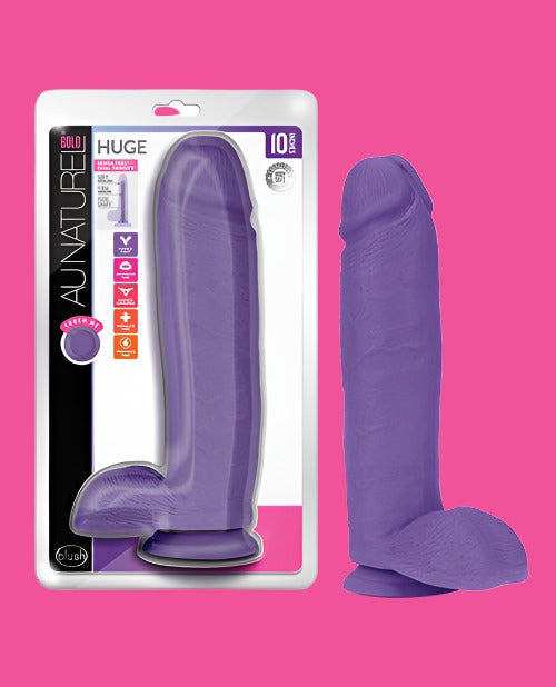 Blush Au Naturel Bold Huge 10" Purple Dildo