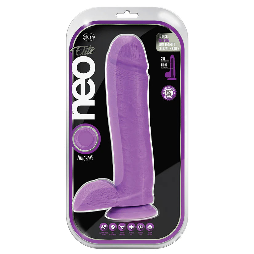 10 inch Silicone Dual Density Cock with Balls
