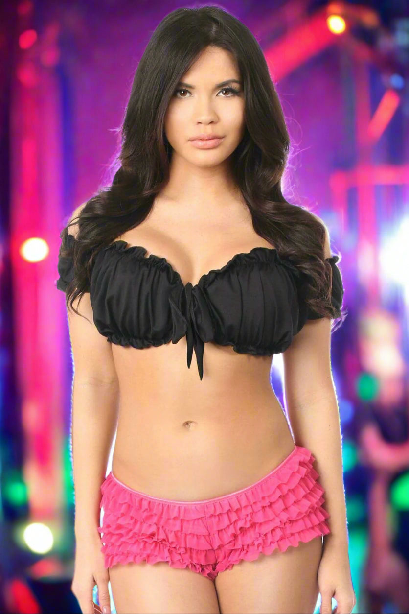 Fuchsia Lace Ruffle Panty