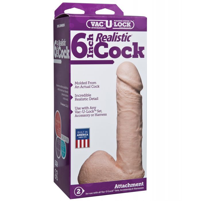 Vac-U-Lock 6" Realistic Cock