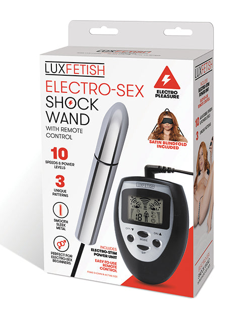 Lux Fetish Electro Sex Shock Wand with Remote