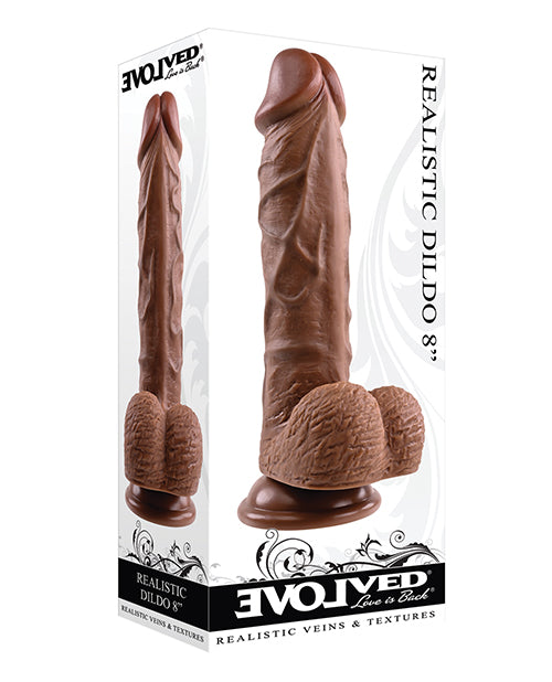 8" Realistic Dildo with Balls