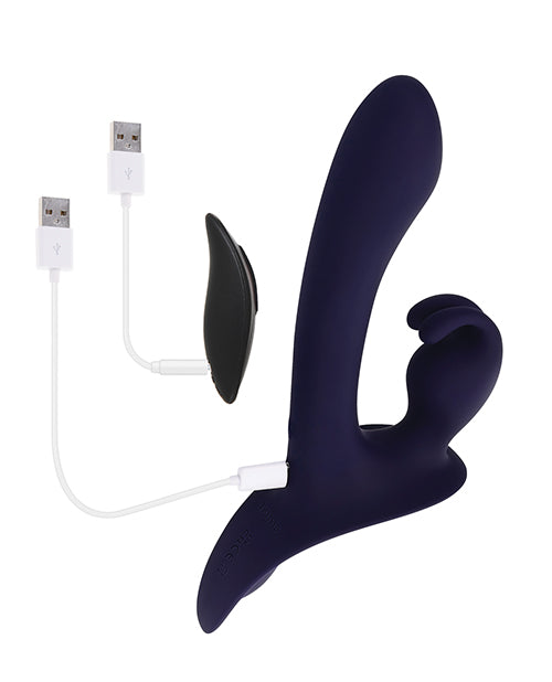 Giving Vibes Strap-On Bunny Eared Stimulator with Remote Control