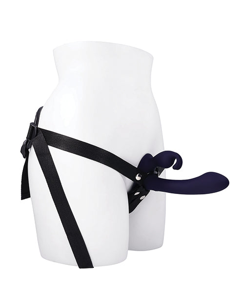 Giving Vibes Strap-On Bunny Eared Stimulator with Remote Control