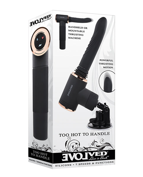 Too Hot to Handle Rechargeable Silicone Thrusting Vibrator with Suction Cup