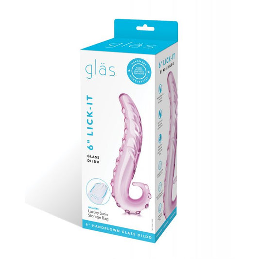 6" Lick-it Glass Dildo