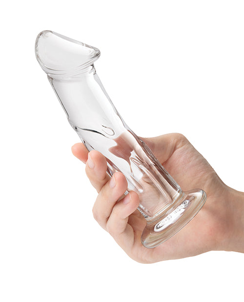 Glas 6" Dildo with Veins and Flat Base