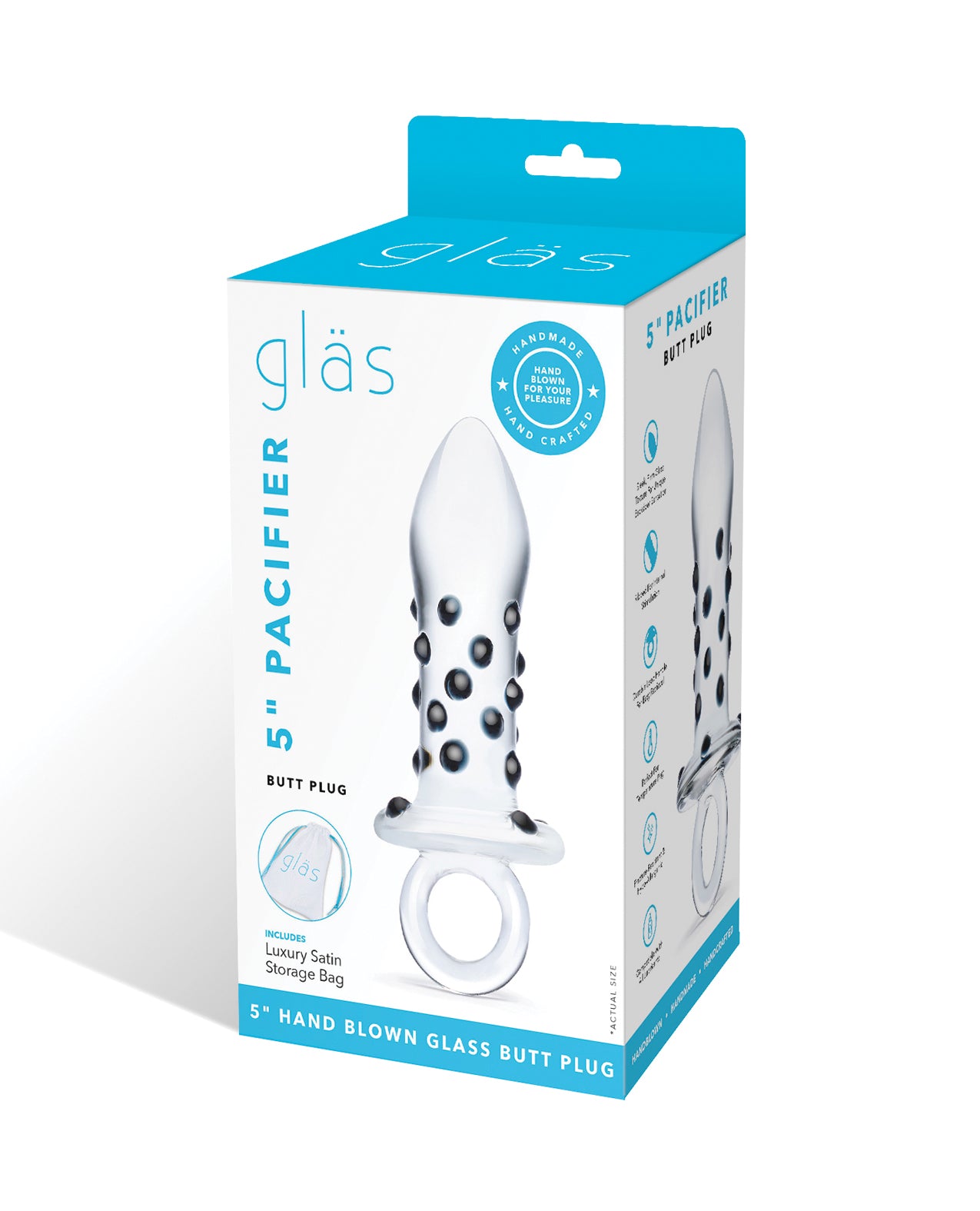 Glas Pacifier Style Butt Plug/Dildo