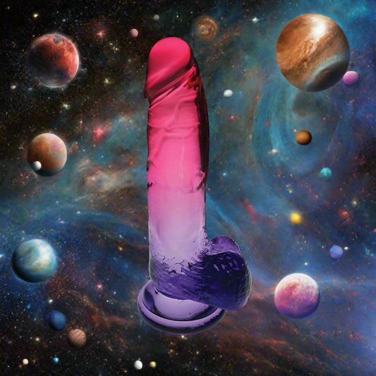 Pink and Plum Shades Gradient Dildo 8 Inches
