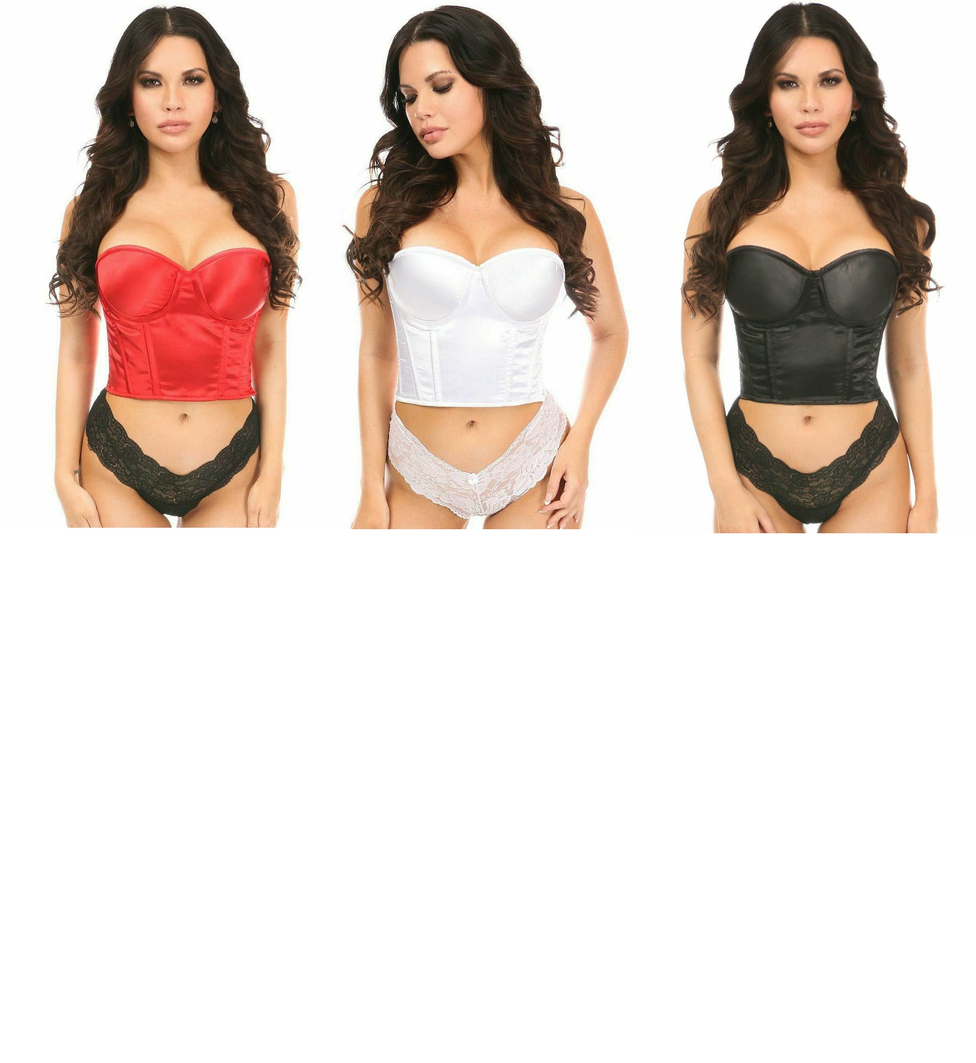 Lavish Red Plaid Underwire Short Bustier main image 0