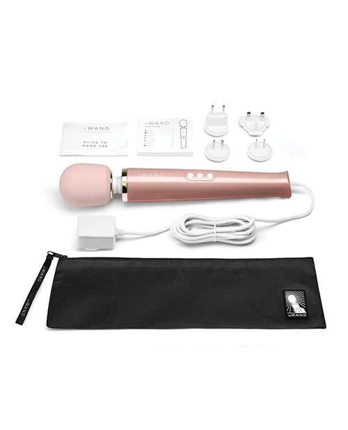 Le Wand Powerful Plug-In Vibrating Massager in Rose Gold or Sky Blue