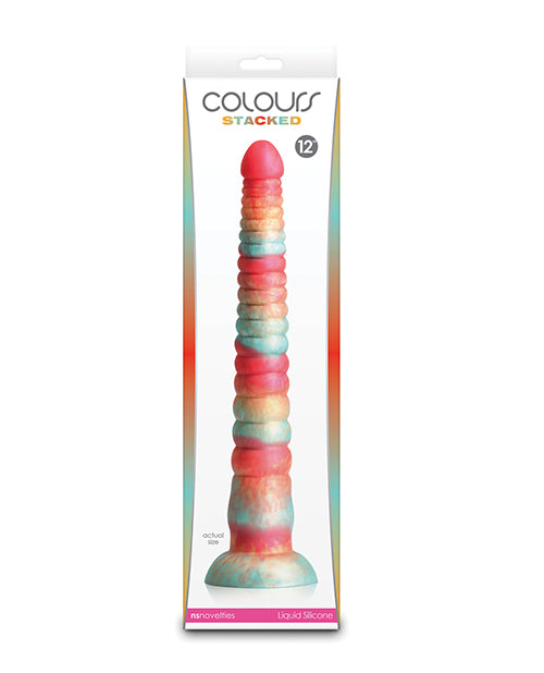 12 Inch Long Red and Gold Dildo