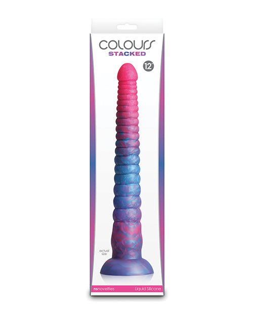 12 Inch Long Pink and Blue Dildo