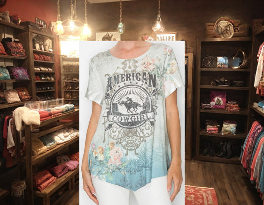 American Cowgirl Short Sleeve Top