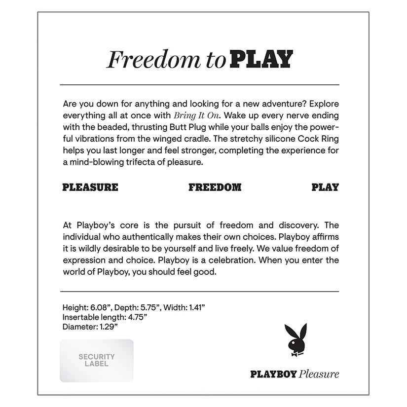 Playboy Bring It On Butt Plug