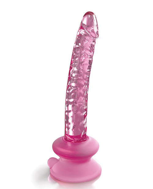 Hand Blown Glass 7 inch Long Massager with Suction Cup
