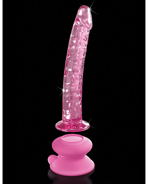Hand Blown Glass 7 inch Long Massager with Suction Cup