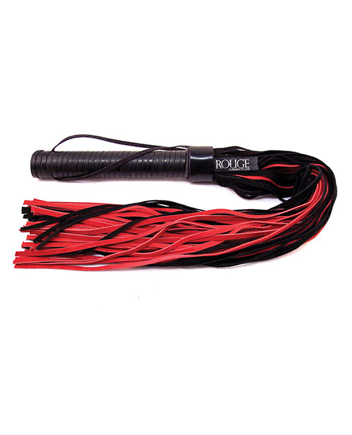 Rouge Suede Flogger with Leather Handle in Red/Black or Black