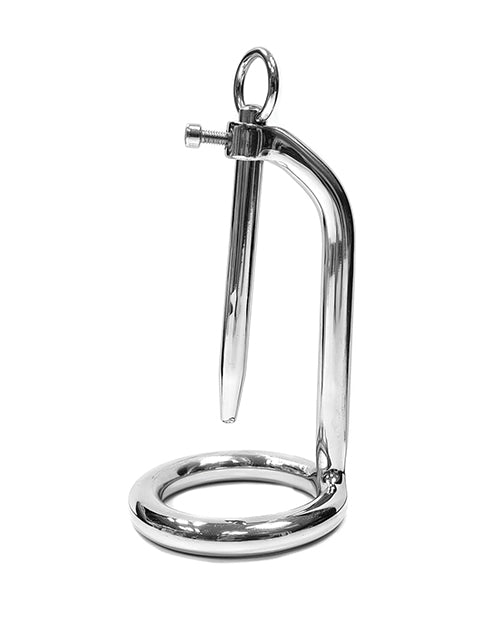 Rouge Stainless Steel Chastity Ring with Urethral Sound