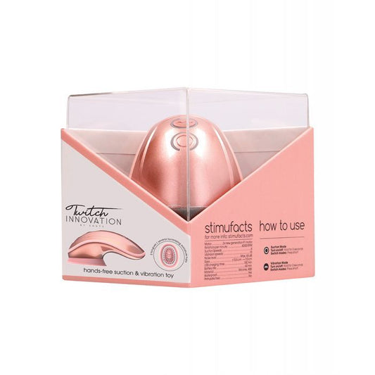 Shots Twitch Innovation Hands Free Clitoral Stimulator - Rose Gold