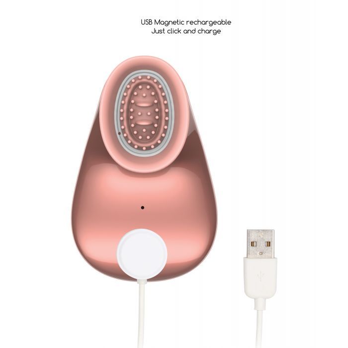 Shots Twitch Innovation Hands Free Clitoral Stimulator - Rose Gold