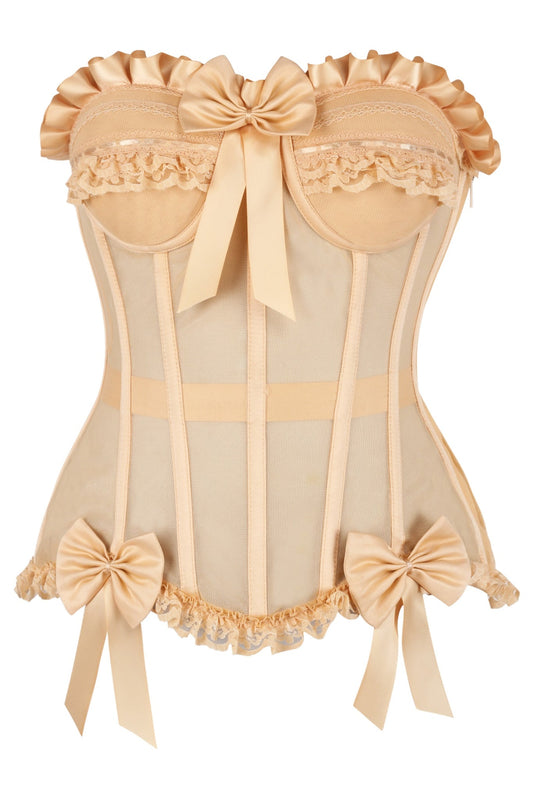 Nude Mesh Underwire Bustier Corset