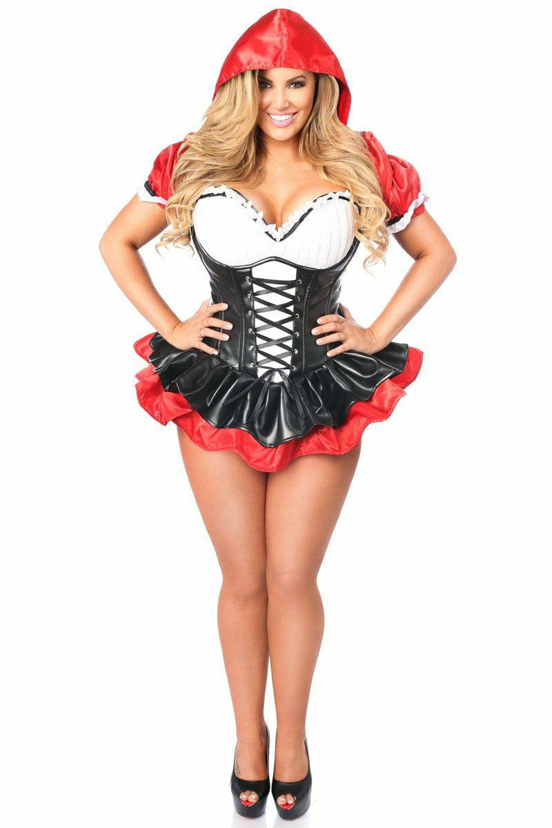 Top Drawer Premium Red Riding Hood Corset Dress Costume in Size S, M, L, XL, 2X, 3X, 4X, 5X, or 6X