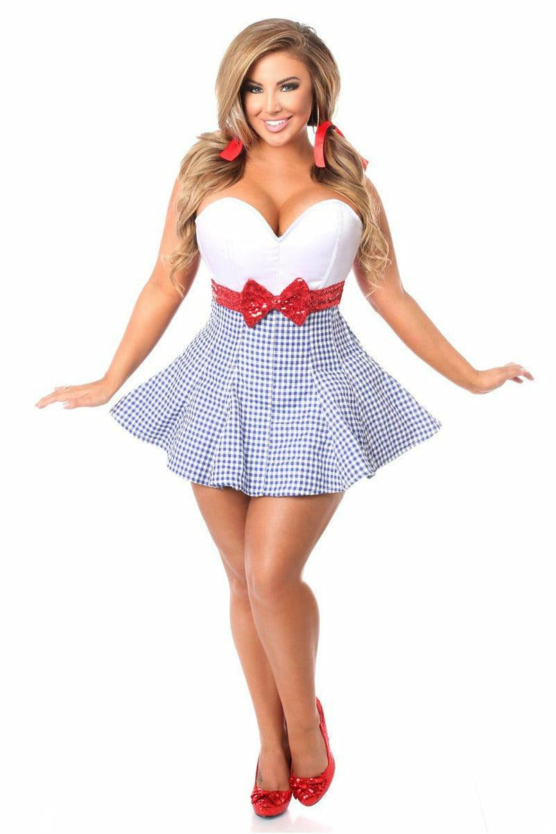Top Drawer Dorothy Costume Corset Dress in Size S, M, L, XL, 2X, 3X, 4X, 5X, or 6X