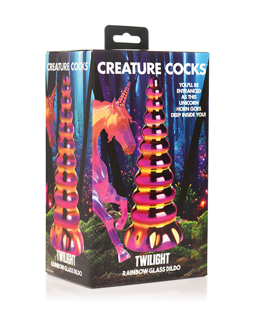 Twilight Rainbow Glass Dildo