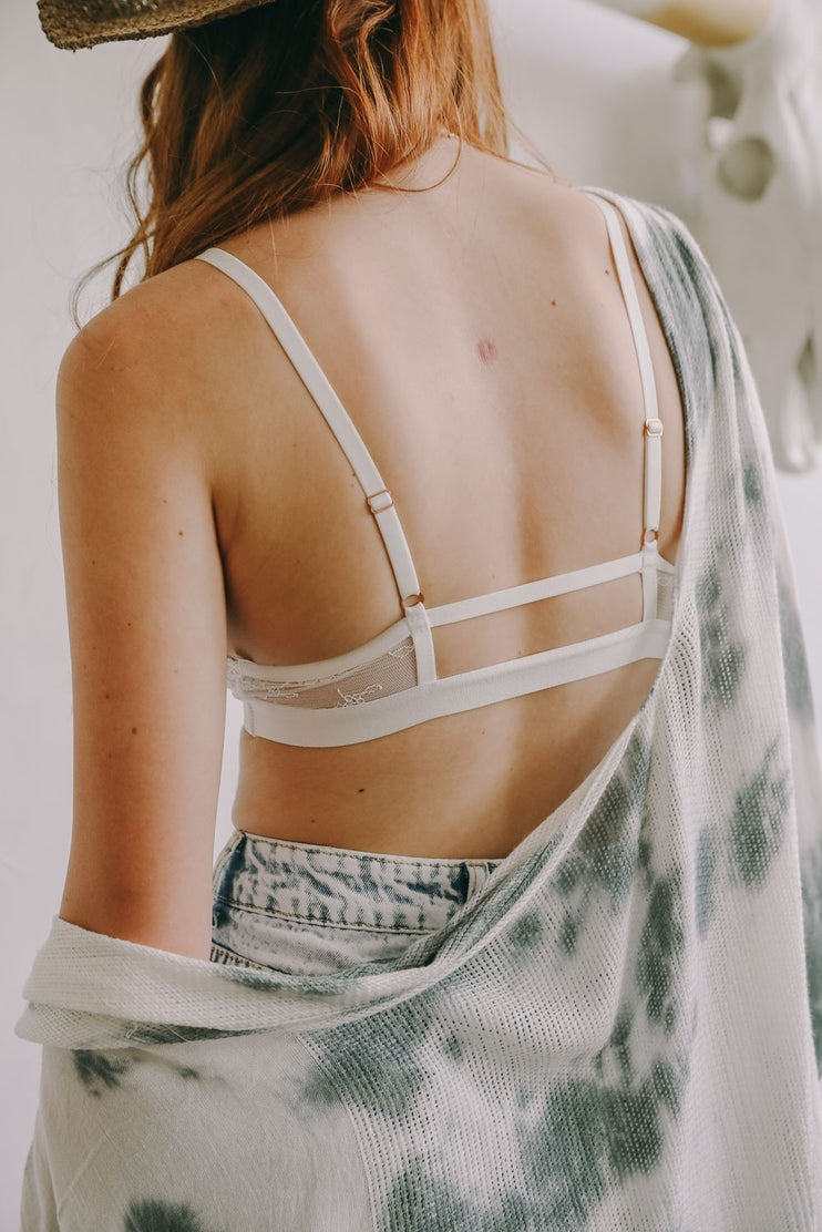 Front Cross Strap Lace Bralette by LETO