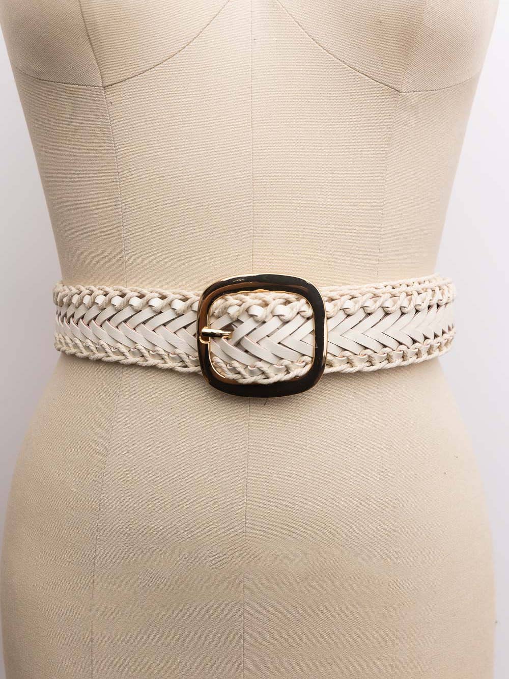 Crochet Trimmed Woven Belt by LETO in 3 Color Choices in One Size