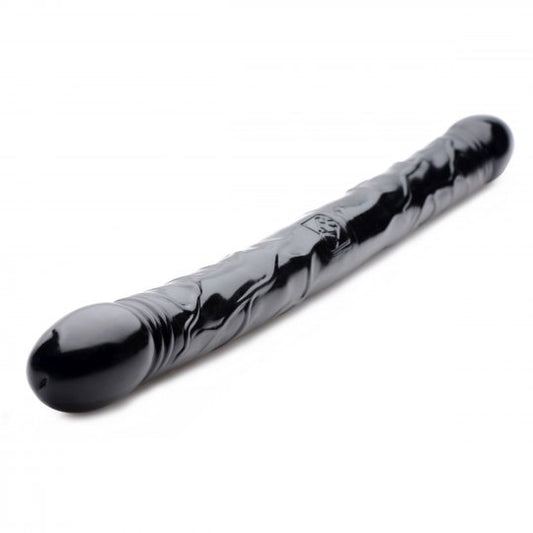 The Double Header Big Black Dildo 18 Inches in Total Length and 5 Inches in Circumference