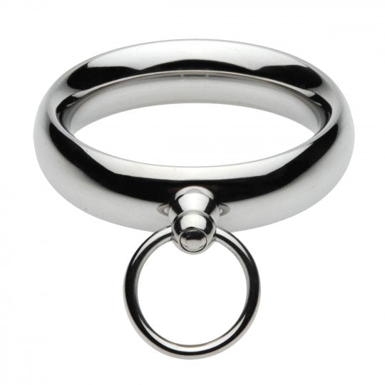 Lead Me Stainless Steel Cock Ring by Master Series in Size S/M or M/L