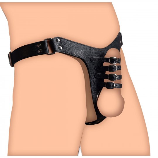 Strict Leather Male Chastity Harness