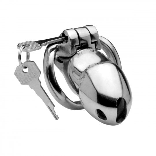 Rikers 24/7 Stainless Steel Locking Chastity Cage by Master Series