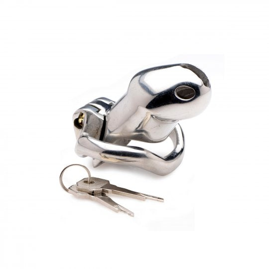 Rikers 24/7 Stainless Steel Locking Chastity Cage by Master Series