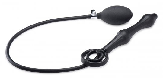 Devils Rattle Inflatable Silicone Anal Plug with Cock and Ball Ring by Master Series