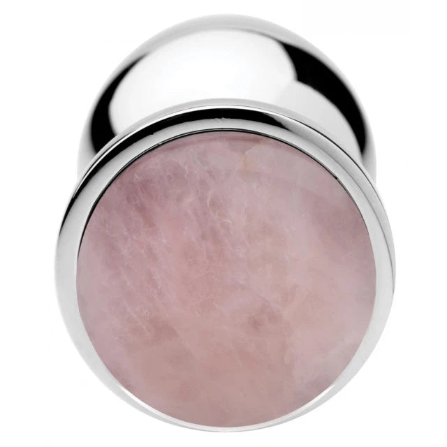 Authentic Rose Quartz Gemstone Large Butt Plug by Booty Sparks