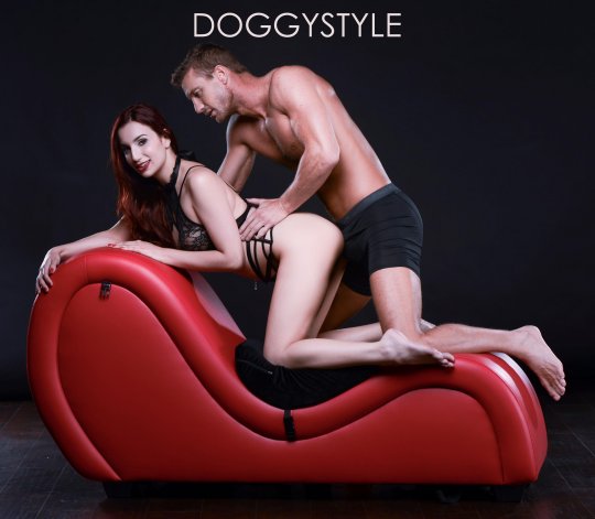 Kinky Red Couch Sex Chaise Lounge with Love Pillows by Master Series