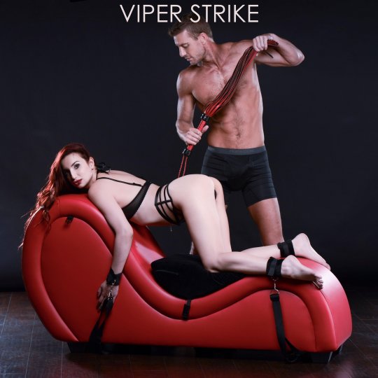 Kinky Red Couch Sex Chaise Lounge with Love Pillows by Master Series