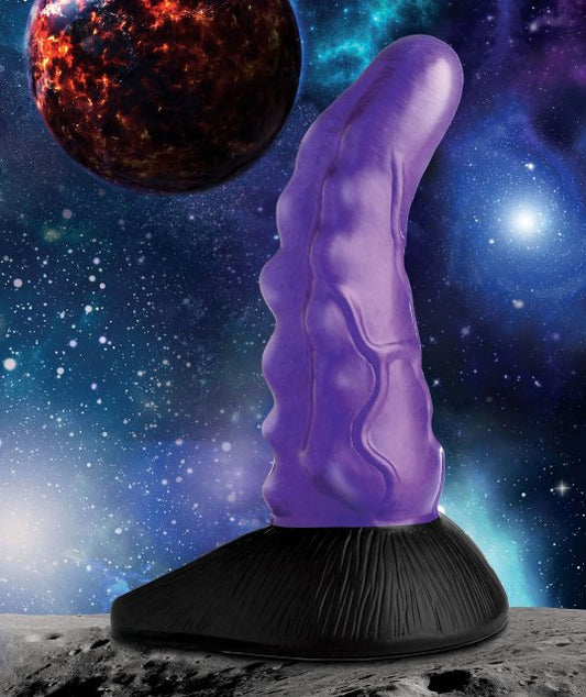 Creature Cocks Orion Invader Veiny Space Alien Silicone Dildo 7.25 Inches - Purple