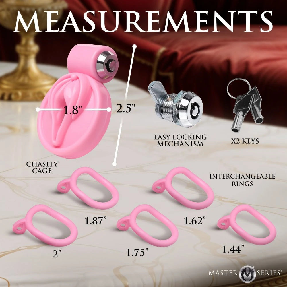 Master Series Pussification Vulva Locking Chastity Cage