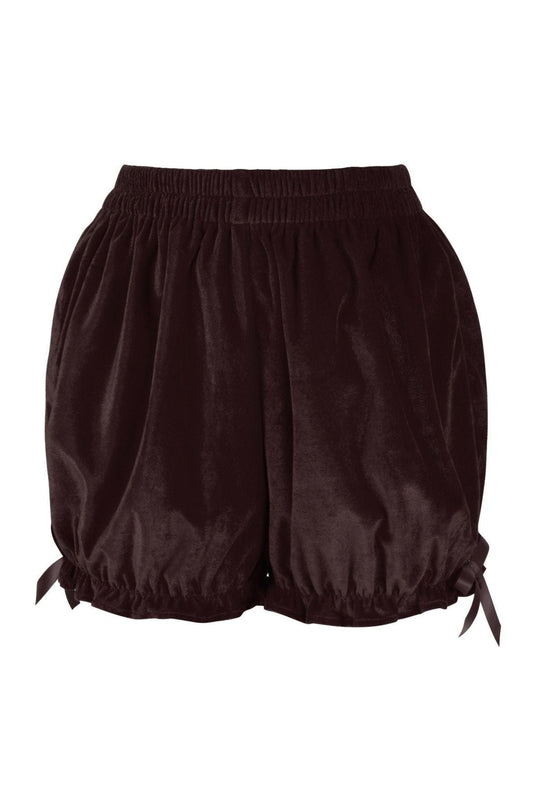 Dark Brown Velvet Bloomers