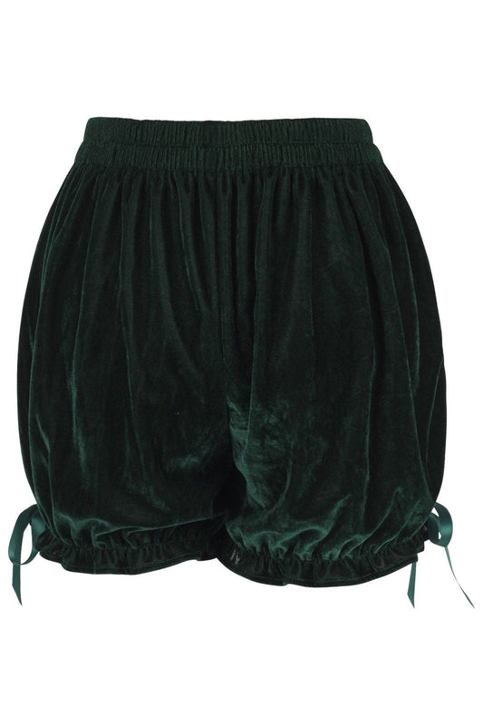 Dark Green Velvet Bloomers