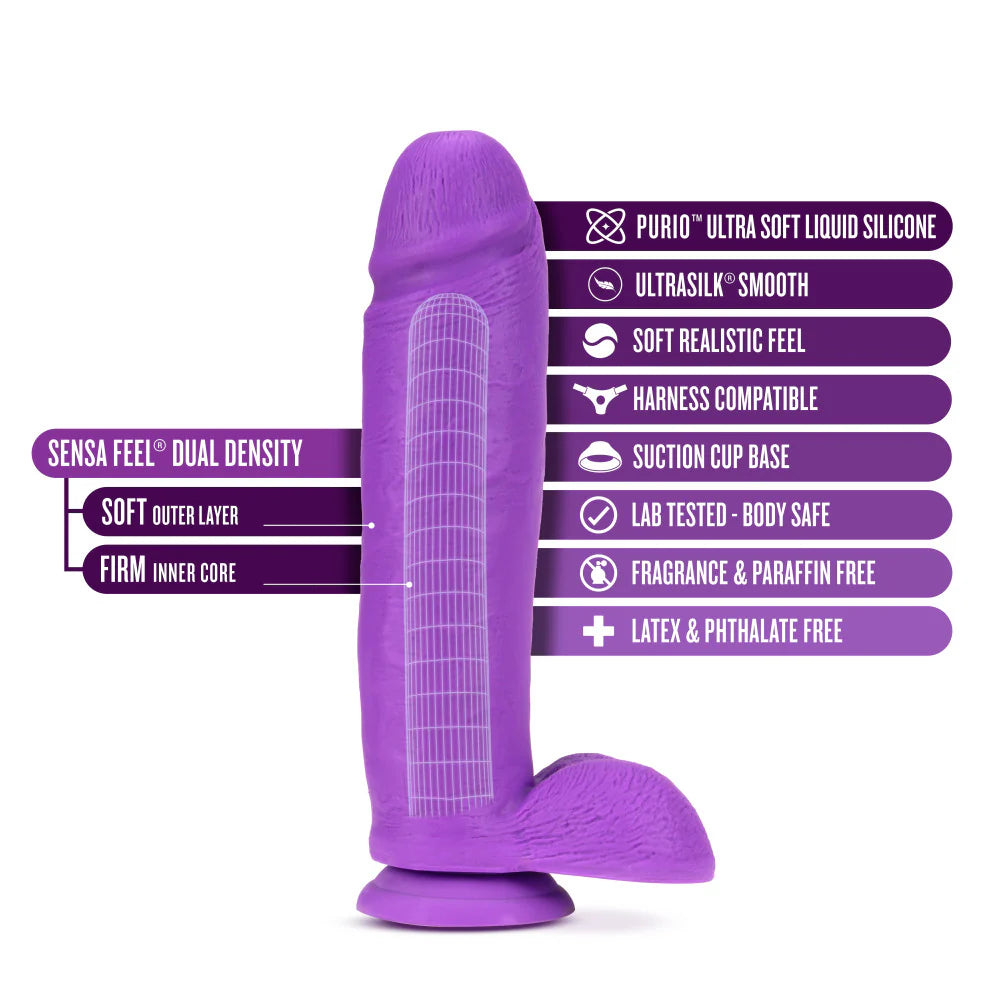 10 inch Silicone Dual Density Cock with Balls