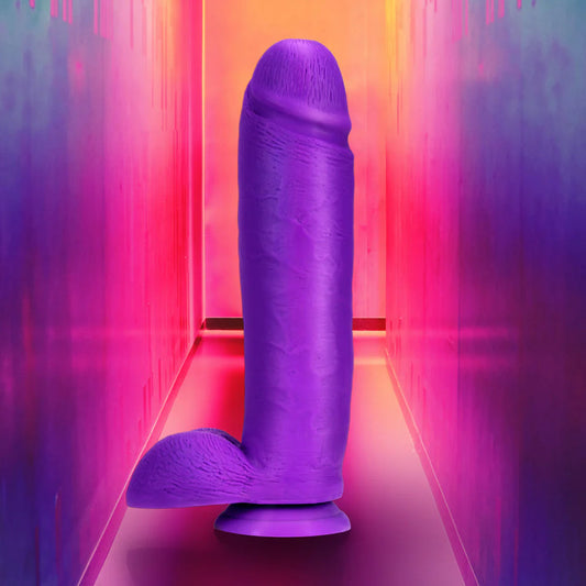10 inch Silicone Dual Density Cock with Balls