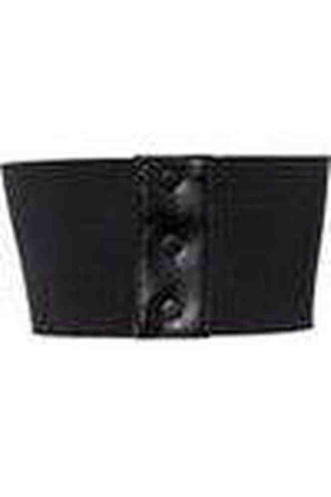 Lavish Black w/Black Lace Overlay Corset Belt Cincher - Daisy Corsets