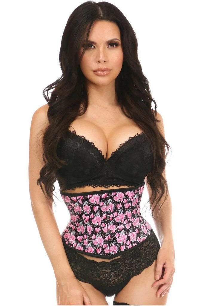 Lavish Floral Print Mini Waist Cincher